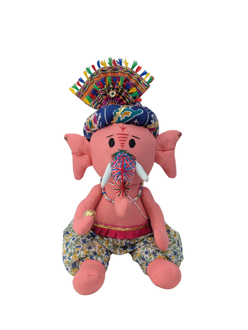 Handmade Cloth Ganesh Ji Idol – Eco-Friendly & Decorative Murti for Home & Gifting