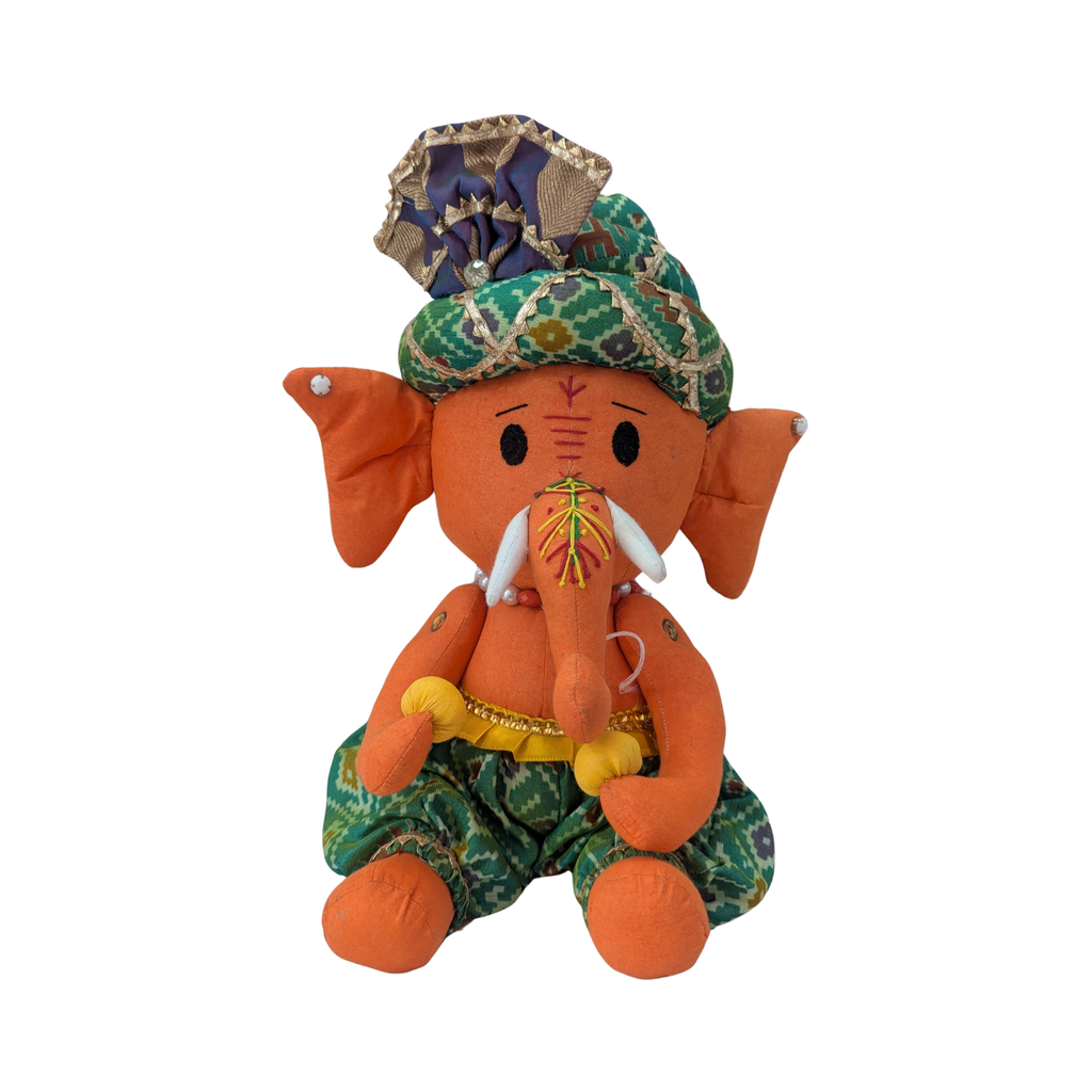 Handmade Cloth Ganesh Ji Idol | Eco-Friendly Ganesha Doll for Home Decor