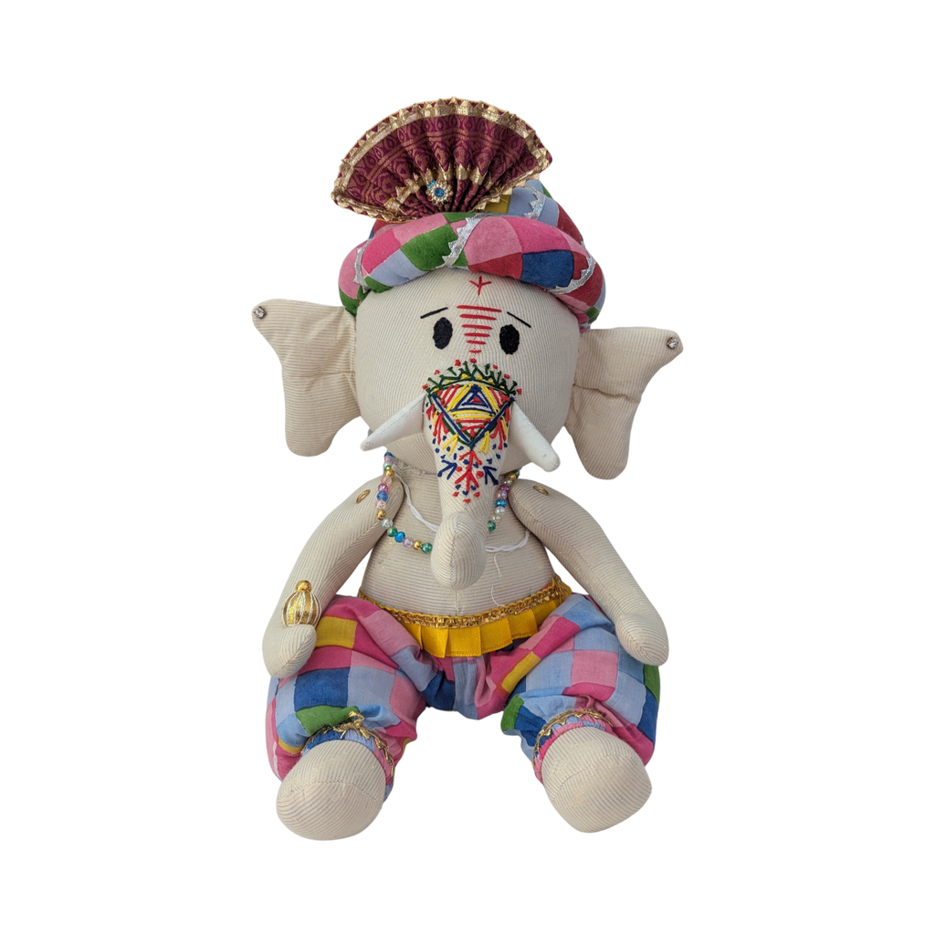 Cute Handmade Ganesh Ji Doll | Cloth Crafted Ganpati for Home & Office Decor