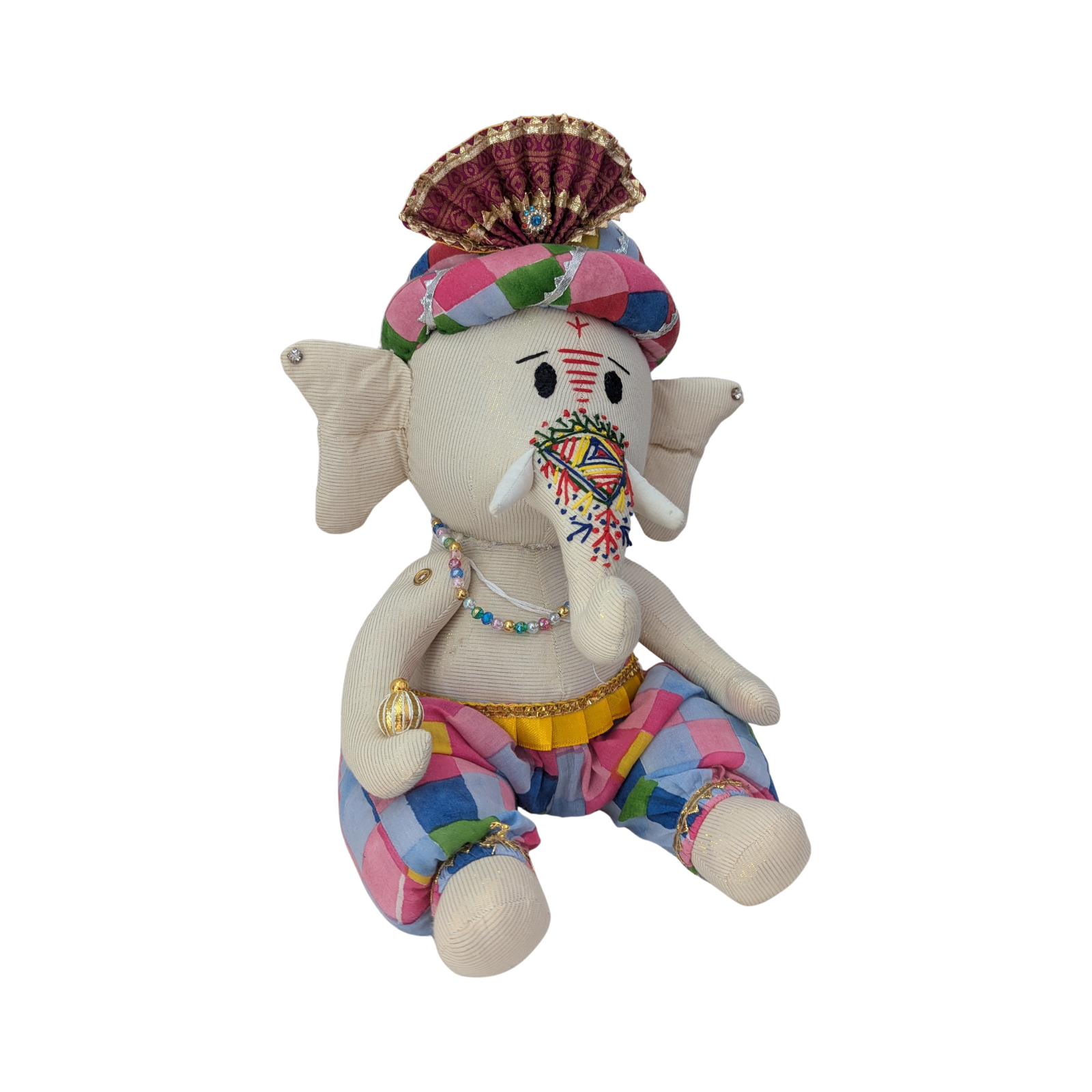 Cute Handmade Ganesh Ji Doll | Cloth Crafted Ganpati for Home & Office Decor