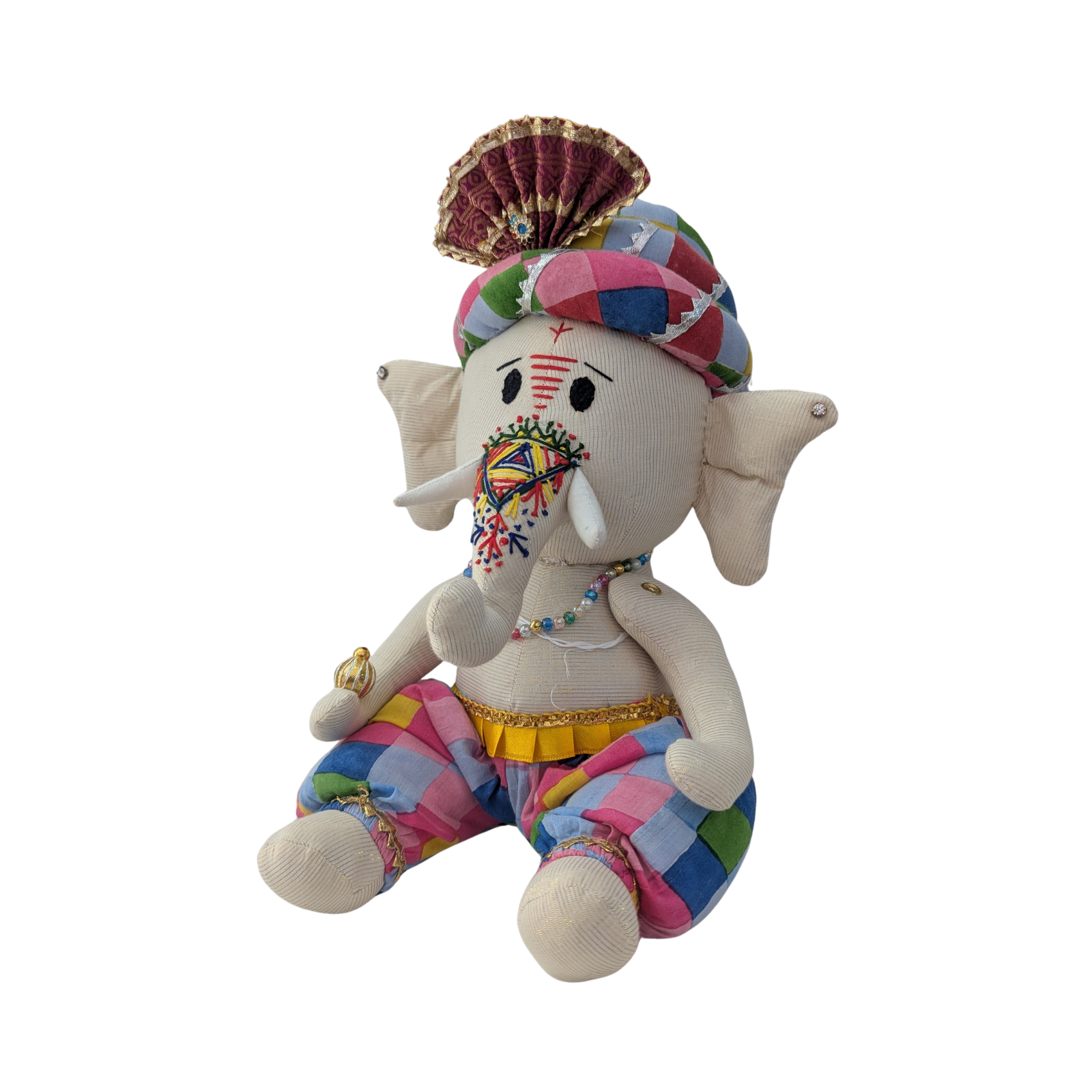 Cute Handmade Ganesh Ji Doll | Cloth Crafted Ganpati for Home & Office Decor