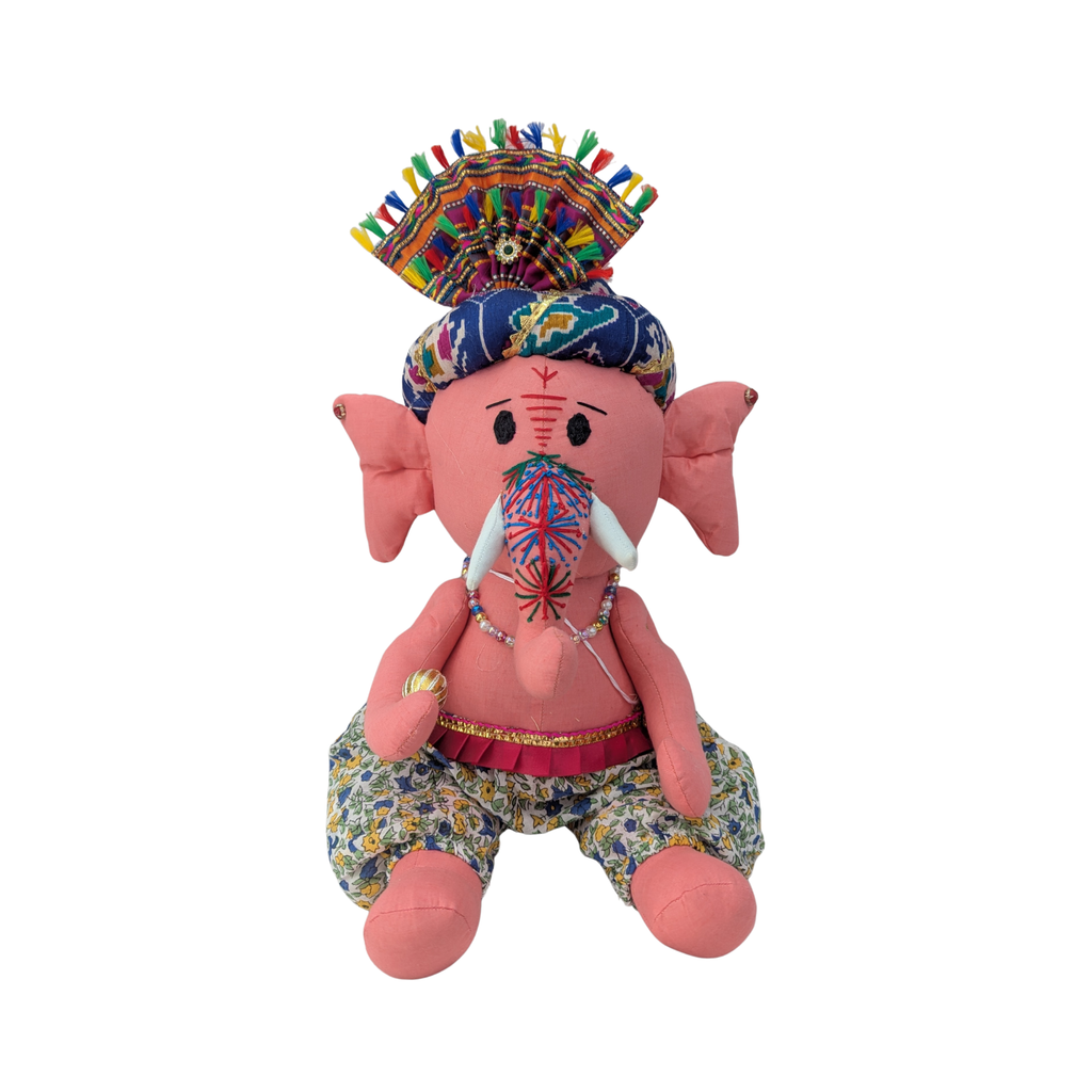 Ethnic Rajasthani Cloth Ganesha | Handmade Ganesh Idol Gift for Festivals