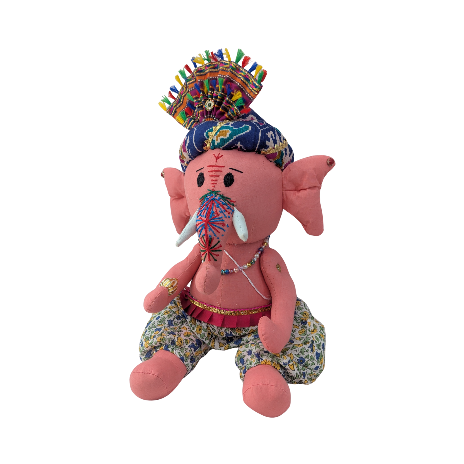 Ethnic Rajasthani Cloth Ganesha | Handmade Ganesh Idol Gift for Festivals