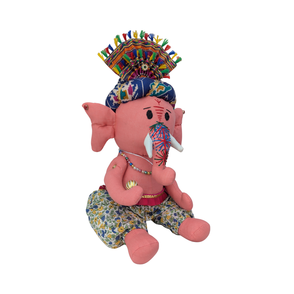Ethnic Rajasthani Cloth Ganesha | Handmade Ganesh Idol Gift for Festivals