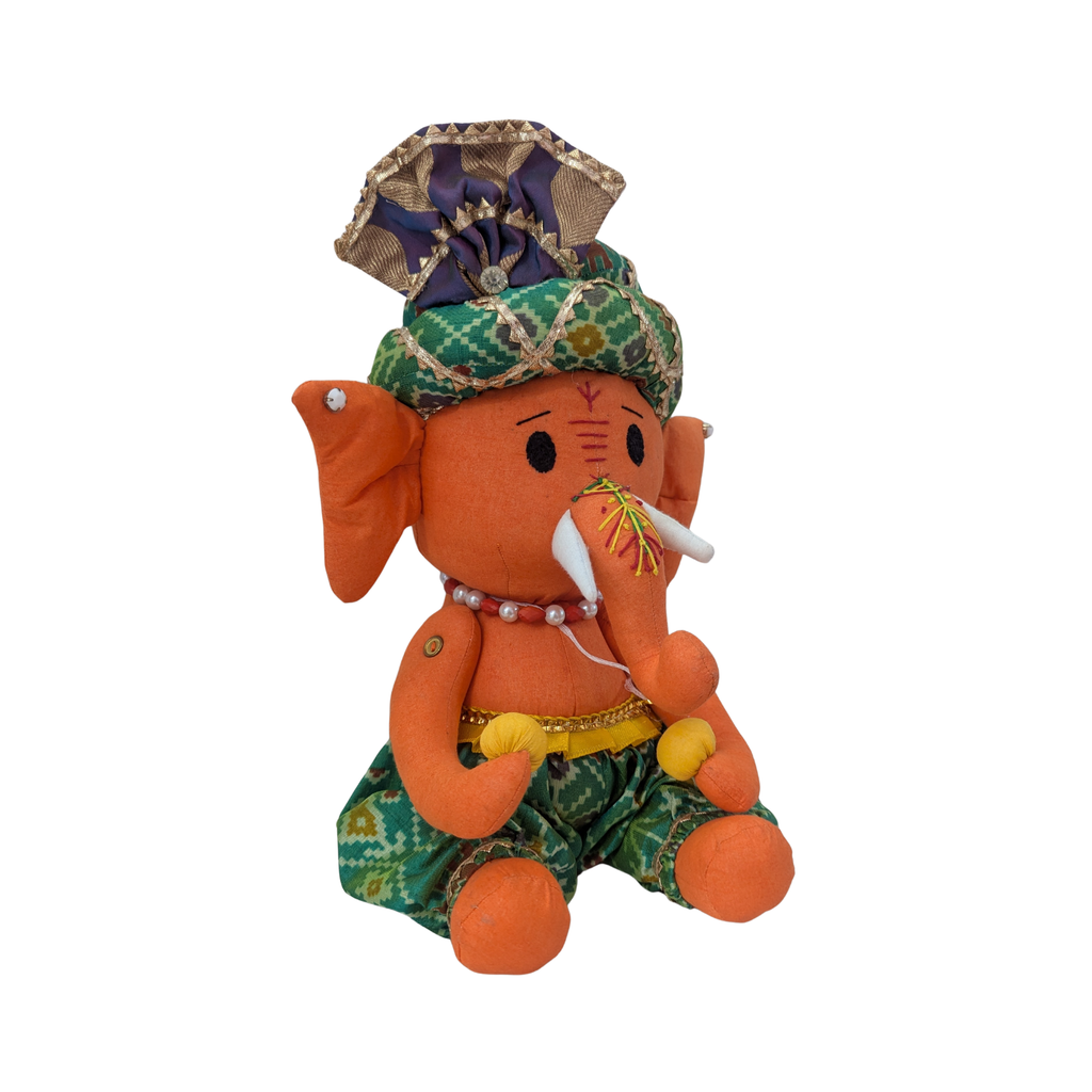 Handmade Cloth Ganesh Ji Idol | Eco-Friendly Ganesha Doll for Home Decor