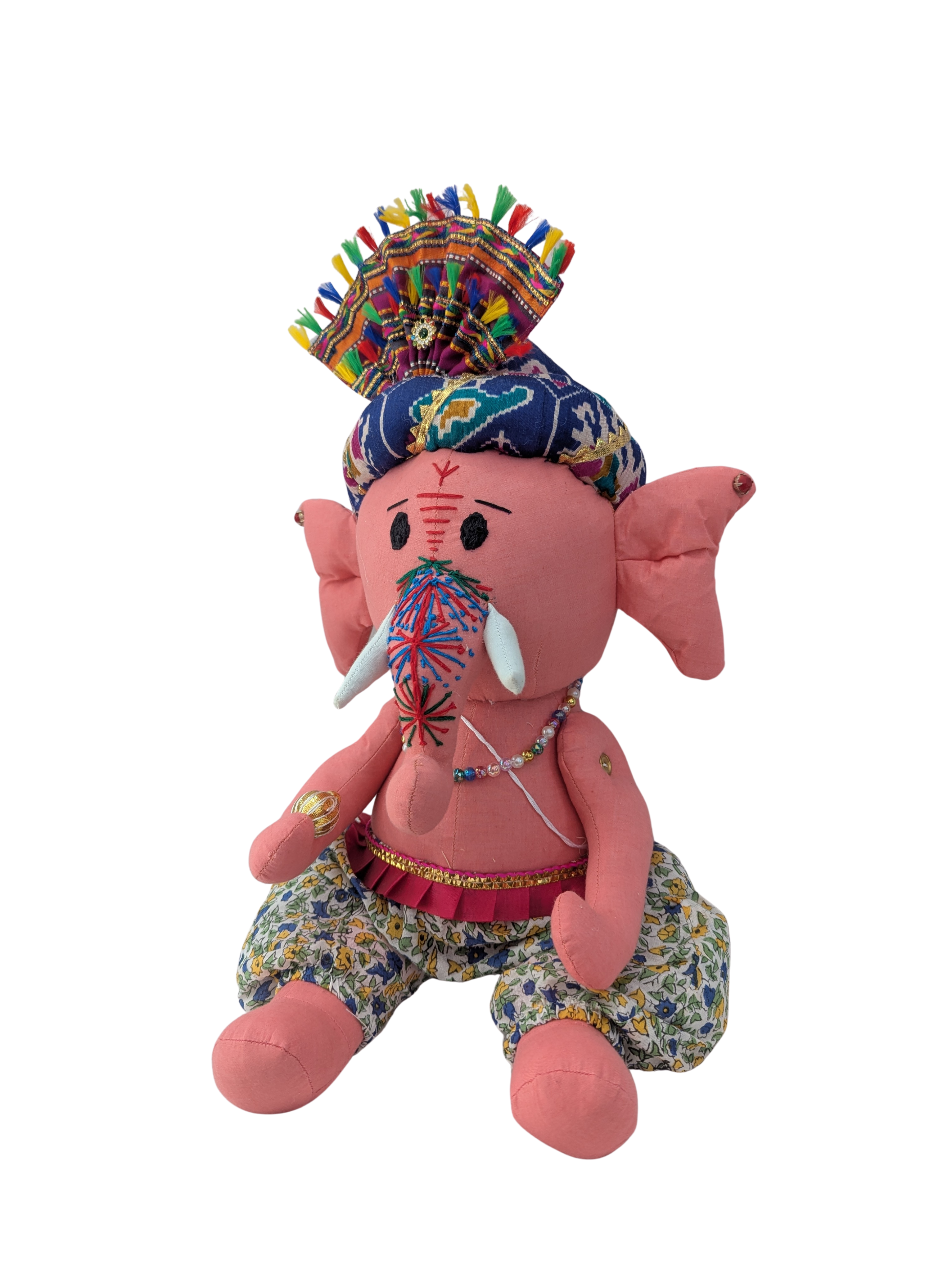 Handmade Cloth Ganesh Ji Idol – Eco-Friendly & Decorative Murti for Home & Gifting